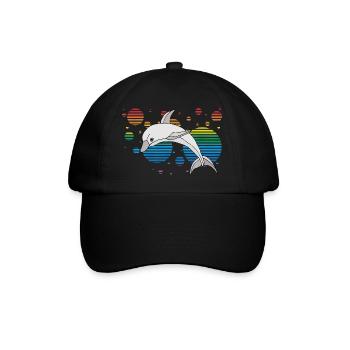 Delfin - Baseballkappe - Schwarz/Schwarz - Vorne