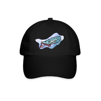 Mystic Blue Feather with Ornaments - Baseball Cap - black/black - Front