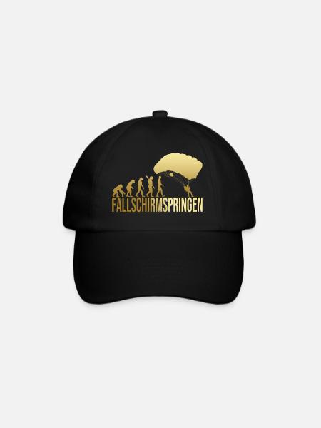 Evolution Fallschirmspringen - Baseballkappe - Schwarz/Schwarz