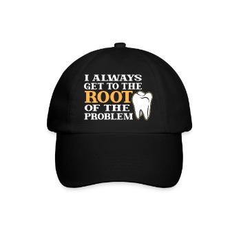 Always straight to the heart of the problem - Baseball Cap - black/black - Front