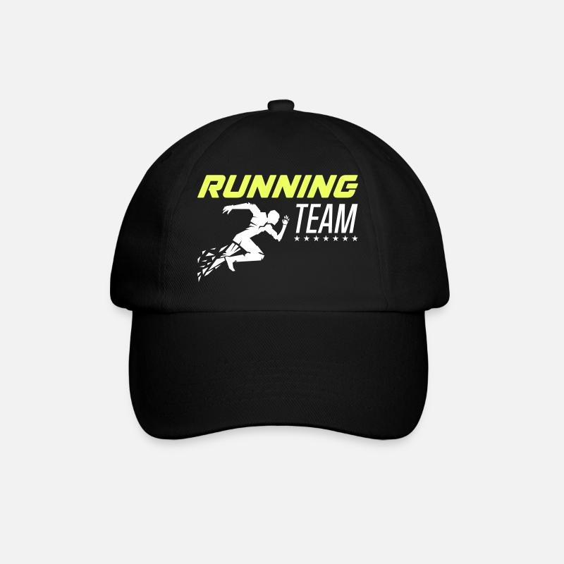running team 1 - Baseballkappe - Schwarz/Schwarz