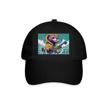 Otti Gitarre - Baseballkappe - Schwarz/Schwarz - Vorne