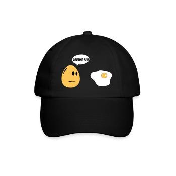 Cousin egg - Baseball Cap - black/black - Front