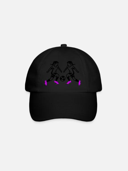 Équipe de football Football féminin - Casquette classique - noir/noir