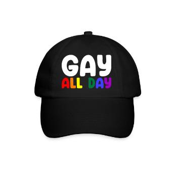 Gay toute la journée - Casquette classique - noir/noir - Devant