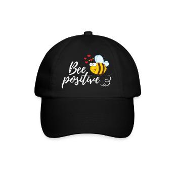 Drôle d’abeille disant abeille positive - Casquette classique - noir/noir - Devant