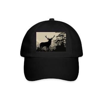 Cerf - Casquette classique - noir/noir - Devant