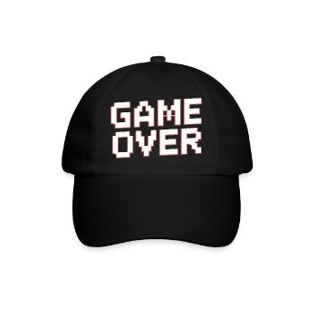 GAME OVER - Baseball Cap - black/black - Front