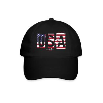 United States in the colors of the American flag flag flag - Baseball Cap - black/black - Front