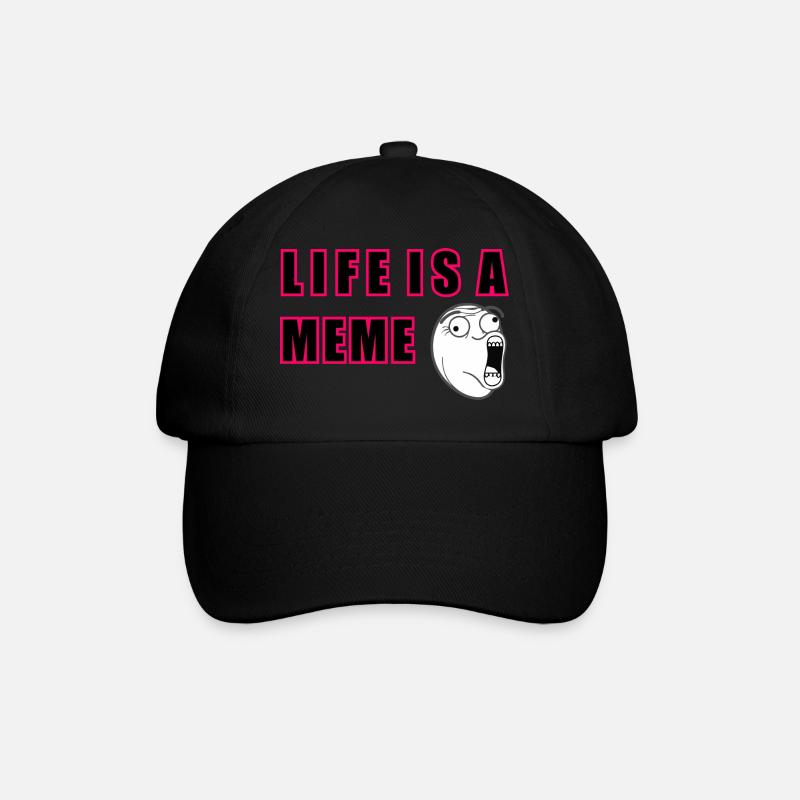 la vie est un mème - Casquette classique - noir/noir
