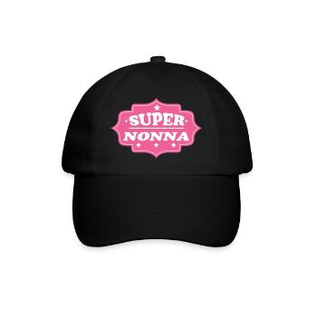 SUPER NONNA - Baseball Cap - black/black - Front