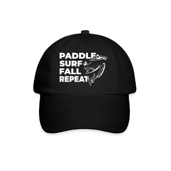 Paddle Surf Fall Repeat - Baseball Cap - black/black - Front