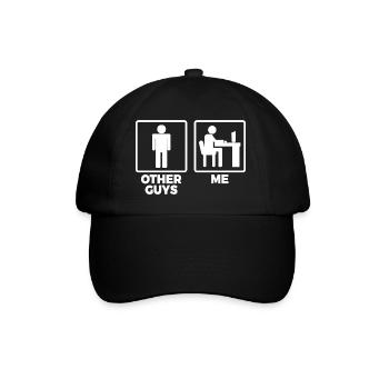 Software Engineer Stick Figures - Baseball Cap - black/black - Front