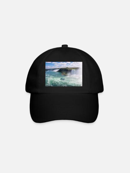 Panorama de la ville de Niagara et des chutes du Niagara - Casquette classique - noir/noir