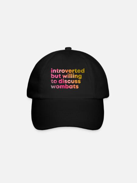 Wombat Wombat Wombat - Baseballkappe - Schwarz/Schwarz