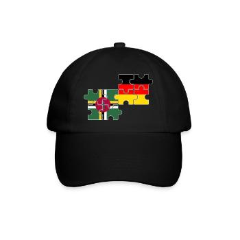 Dominica Germany Flag Dominicans - Baseball Cap - black/black - Front