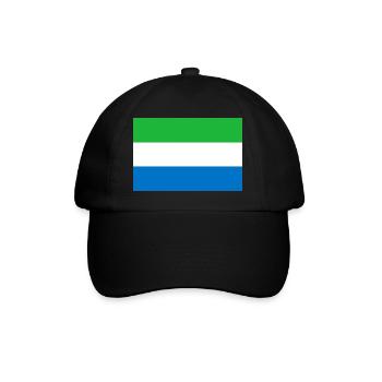 Sierra Leone - Baseballkappe - Schwarz/Schwarz - Vorne