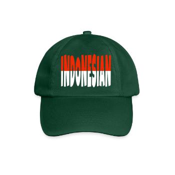 INDONESIAN flag letters colors - Baseball Cap - bottle green - Front