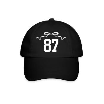 Numéro 87 noeud - 87e anniversaire - Casquette classique - noir/noir - Devant