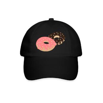 Schokoladen-Donuts - Baseballkappe - Schwarz/Schwarz - Vorne