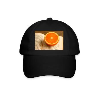Beech and orange - Baseball Cap - black/black - Front