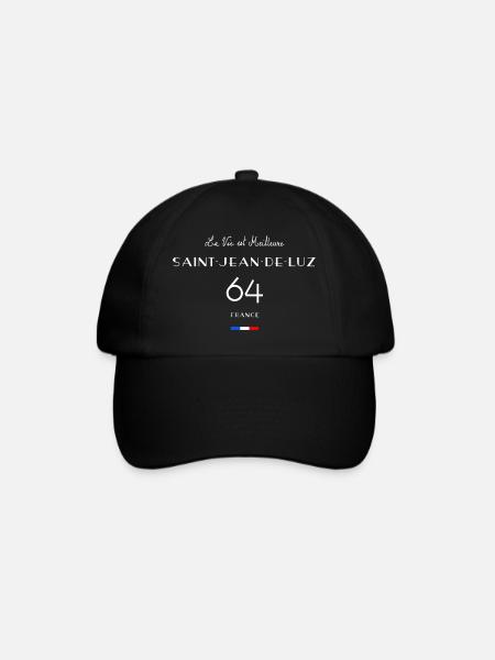 Saint Jean de Luz Pyrénées 64 Pays Basque France - Casquette classique - noir/noir