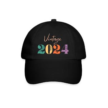 Vintage 2024 Floral - Baseball Cap - black/black - Front