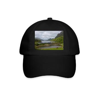 ScotRail train passing Scottish Loch - Baseball Cap - black/black - Front