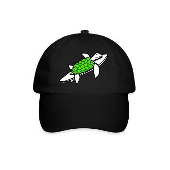 Tortue d’eau Planche de surf Surfeur Surf amusant - Casquette classique - noir/noir - Devant