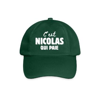 Nikolaus. Vorname Nicolas - Baseballkappe - Flaschengrün - Vorne