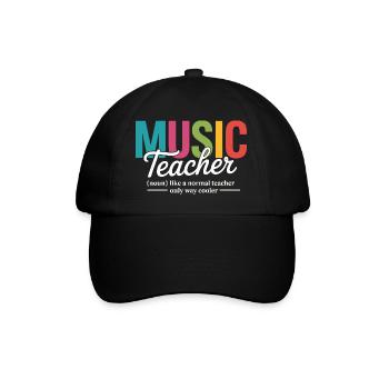 Illustration vibrante de professeur de musique - Casquette classique - noir/noir - Devant