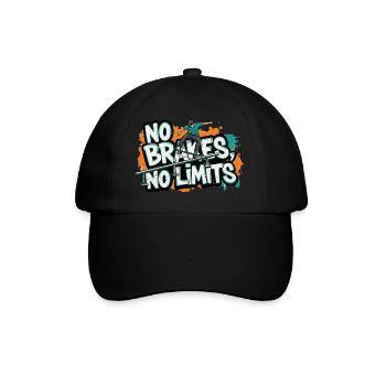 Pas de freins, pas de limites Skater urbain Street Fashion - Casquette classique - noir/noir - Devant