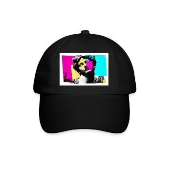 Classic sculpture in urban pop art style - Baseball Cap - black/black - Front