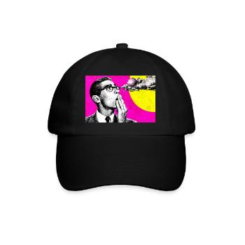 Retro Innovatives und surreales Denken - Baseballkappe - Schwarz/Schwarz - Vorne