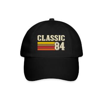 Rétro Classique 84 – Né en 1984 Vintage Anniversaire - Casquette classique - noir/noir - Devant