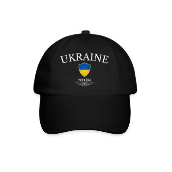 Ursprünglich aus der Ukraine, geboren in der Ukraine - Baseballkappe - Schwarz/Schwarz - Vorne