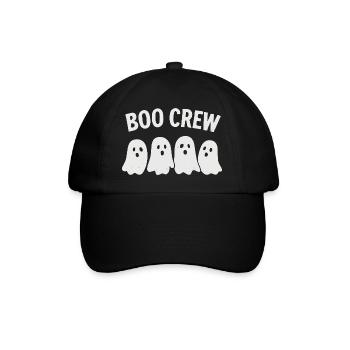 Halloween Boo Crew Geister Shirt Lustig - Baseballkappe - Schwarz/Schwarz - Vorne