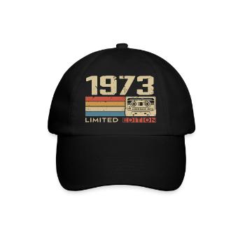 Legenden 1973 Jahrgang 1973 Jubiläum Jahrgang 1973 - Baseballkappe - Schwarz/Schwarz - Vorne