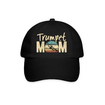 Trompette Maman Rétro Vintage Marching Band Design - Casquette classique - noir/noir - Devant