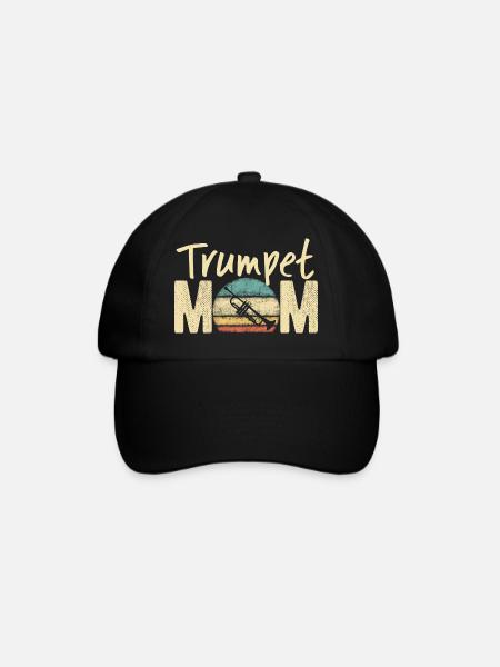 Trompette Maman Rétro Vintage Marching Band Design - Casquette classique - noir/noir