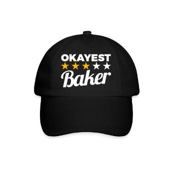 Okayest Baker - Baseball Cap - black/black - Front