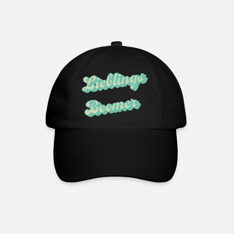 Script rétro préféré des baby-boomers - Casquette classique - noir/noir