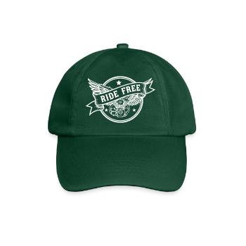 Ride Free Biker Design for Motorcyclists - Baseball Cap - bottle green - Front