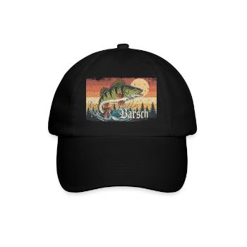 Perch Fishing Perch Fishing Angler Nature - Baseball Cap - black/black - Front