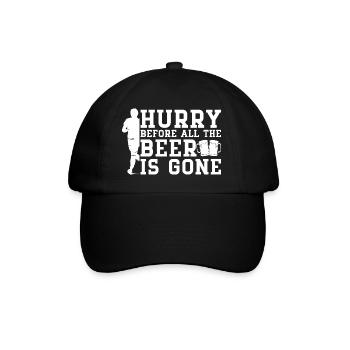 Marathon Dépêchez-vous avant que toute la bière ne coule - Casquette classique - noir/noir - Devant