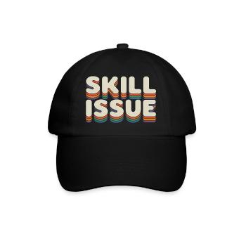Skill Issue - Funny Gen Alpha Memes - Baseball Cap - black/black - Front