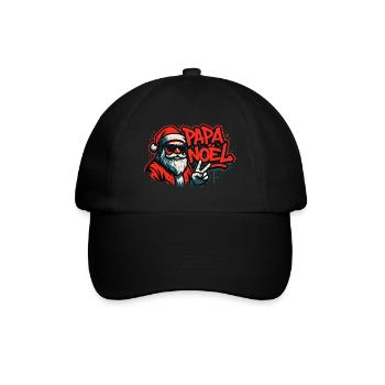 Père Noël Street Art Paix - Casquette classique - noir/noir - Devant