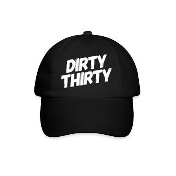 Dirty Thirty 30. Geburtstag - Baseballkappe - Schwarz/Schwarz - Vorne