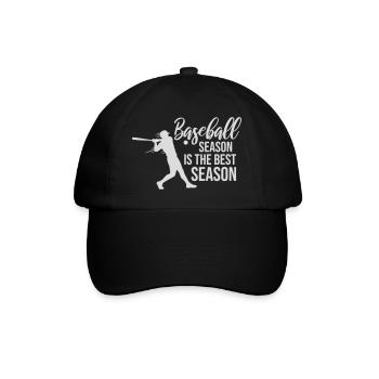 Baseball Season Is The Best Season Fan Spiel Sport - Baseballkappe - Schwarz/Schwarz - Vorne