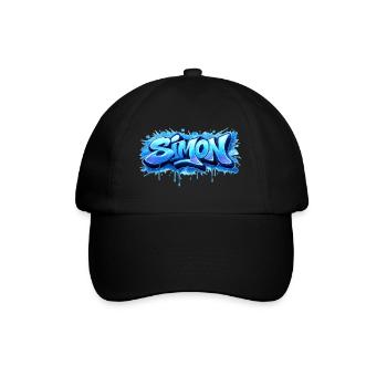 Graffiti  SIMON Prénom cadeau idéal imprimable  - Casquette classique - noir/noir - Devant